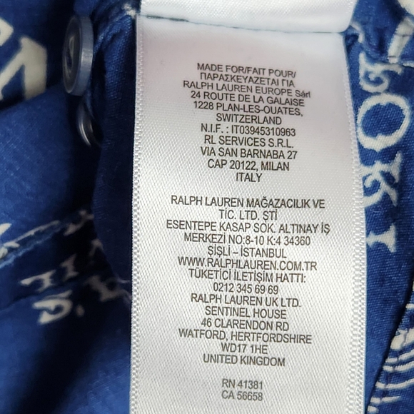 Ralph Lauren Double RL Blue Western Rodeo Camp Shirt Japanese Cotton Mens Size L - Picture 11 of 12